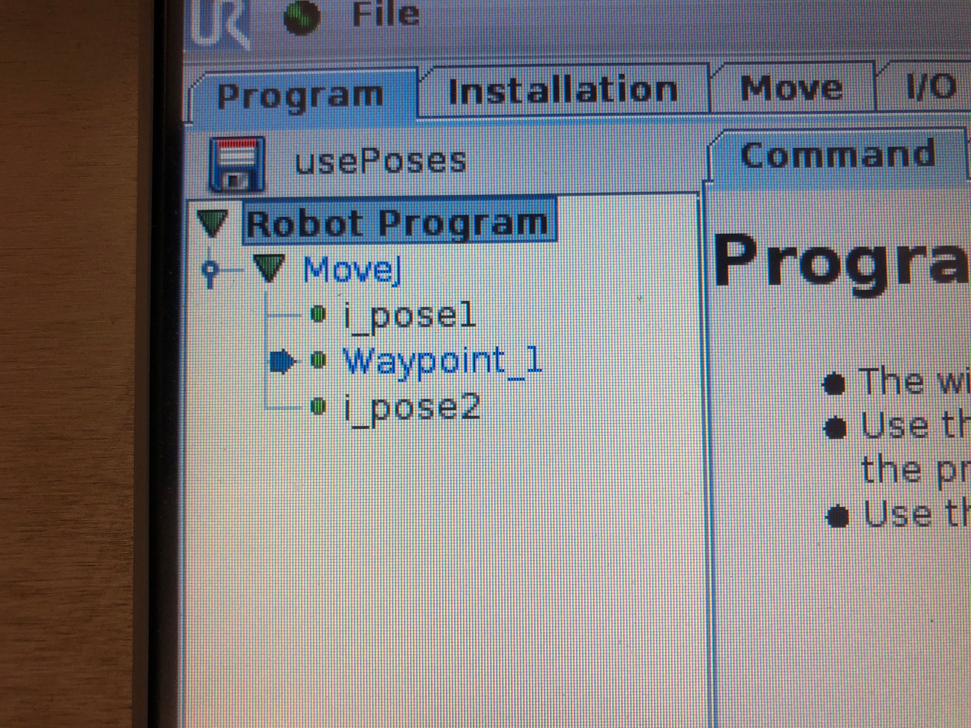 Universal Robots programming to create editable feature points